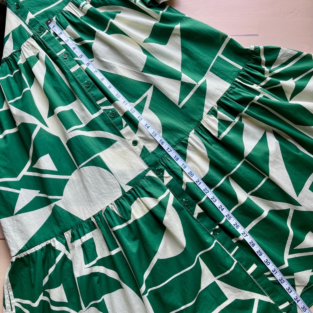 Zara green and white dress - Picture 10 of 11